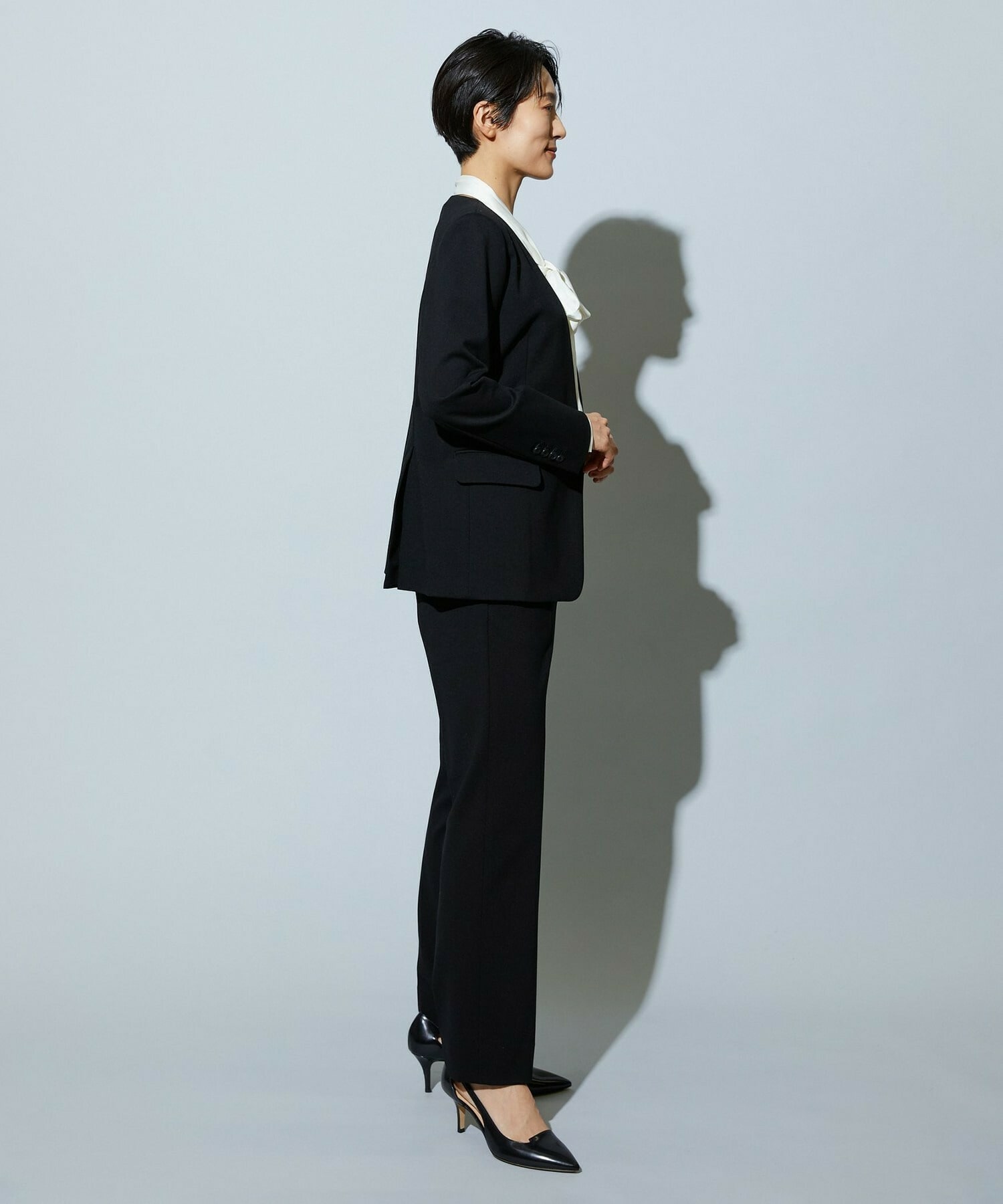 【wb】wb ハイゲージポンチタイトストレートパンツ 詳細画像 チャコールグレー 15