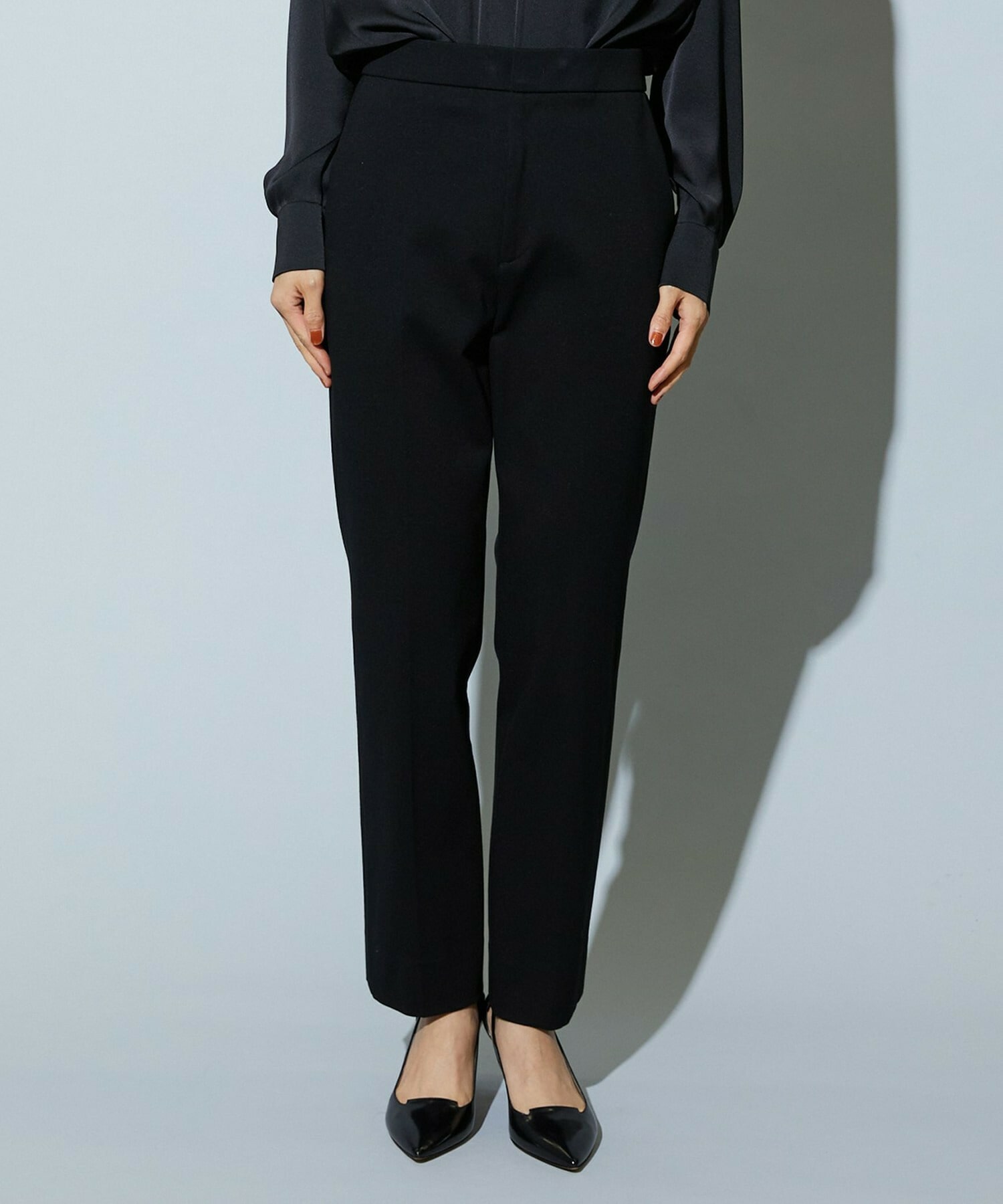 【wb】wb ハイゲージポンチタイトストレートパンツ 詳細画像 チャコールグレー 19