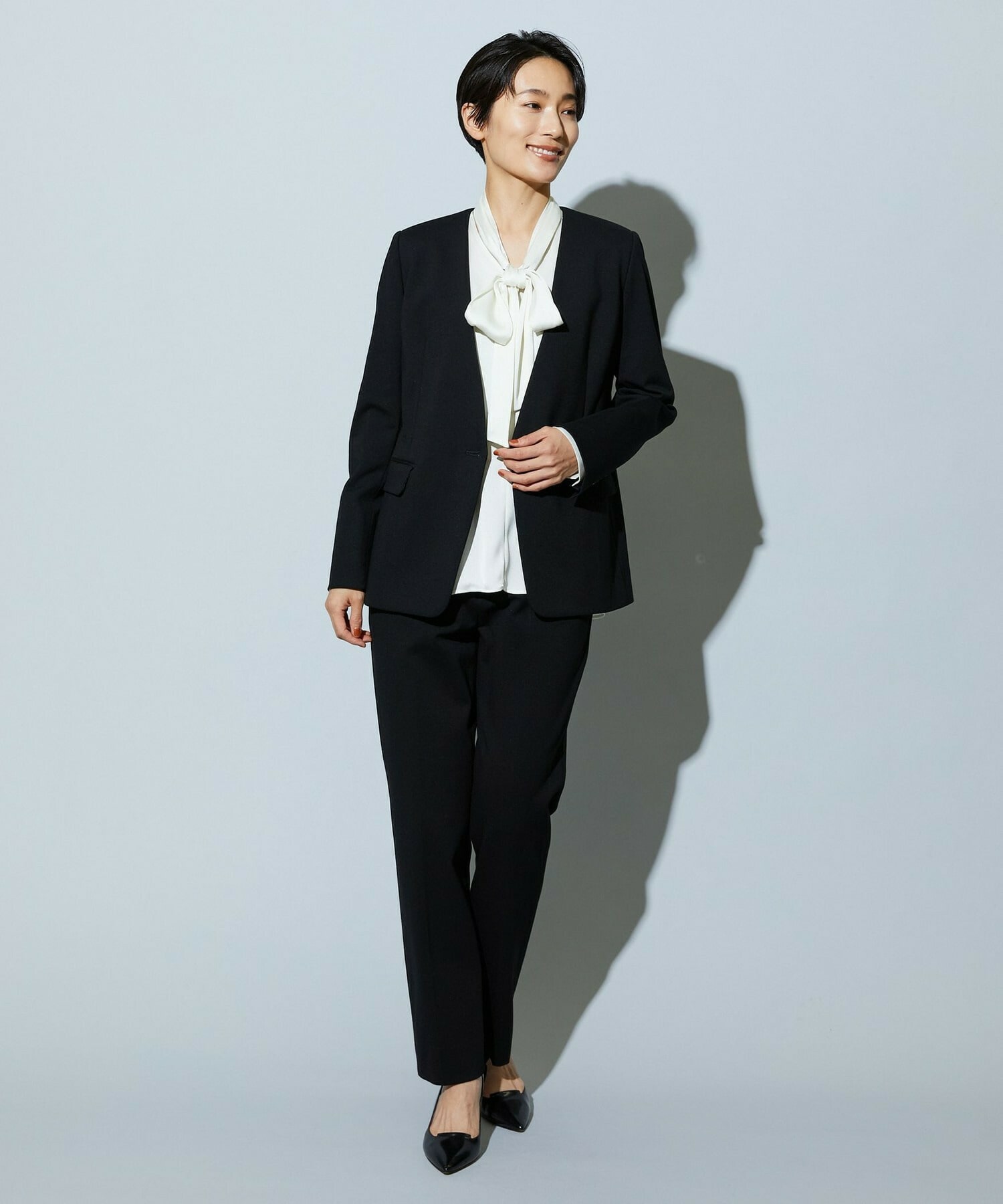 【wb】wb ハイゲージポンチタイトストレートパンツ 詳細画像 チャコールグレー 7