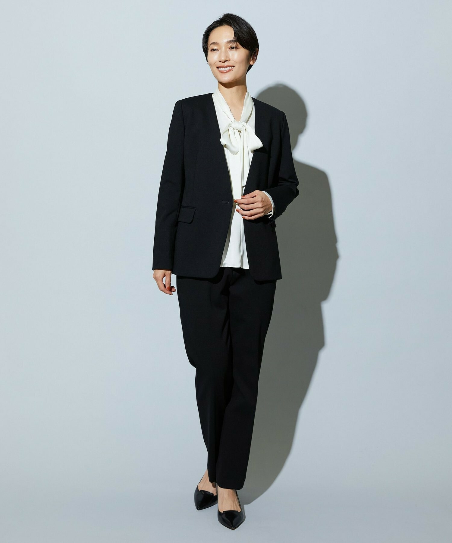 【wb】wb ハイゲージポンチタイトストレートパンツ 詳細画像 チャコールグレー 8