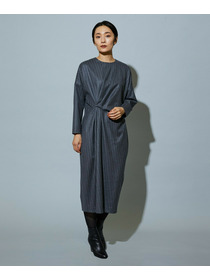 【MOGA】スタイリスト戸野塚かおるコラボ チョークストライプストレッチワンピース 詳細画像 ネイビー 13