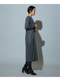 【MOGA】スタイリスト戸野塚かおるコラボ チョークストライプストレッチワンピース 詳細画像 ネイビー 17