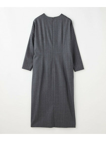 【MOGA】スタイリスト戸野塚かおるコラボ チョークストライプストレッチワンピース 詳細画像 ネイビー 25