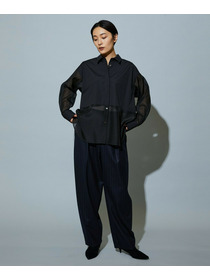 【MOGA】スタイリスト戸野塚かおるコラボ ファンクショナルブロードシャツ 詳細画像 ブラック 9