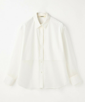 【MOGA】スタイリスト戸野塚かおるコラボ ファンクショナルブロードシャツ 詳細画像 オフホワイト 2