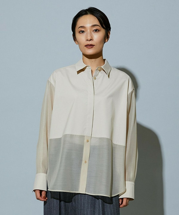 スタイリスト戸野塚かおるコラボ ファンクショナルブロードシャツ 詳細画像 ベージュ 1