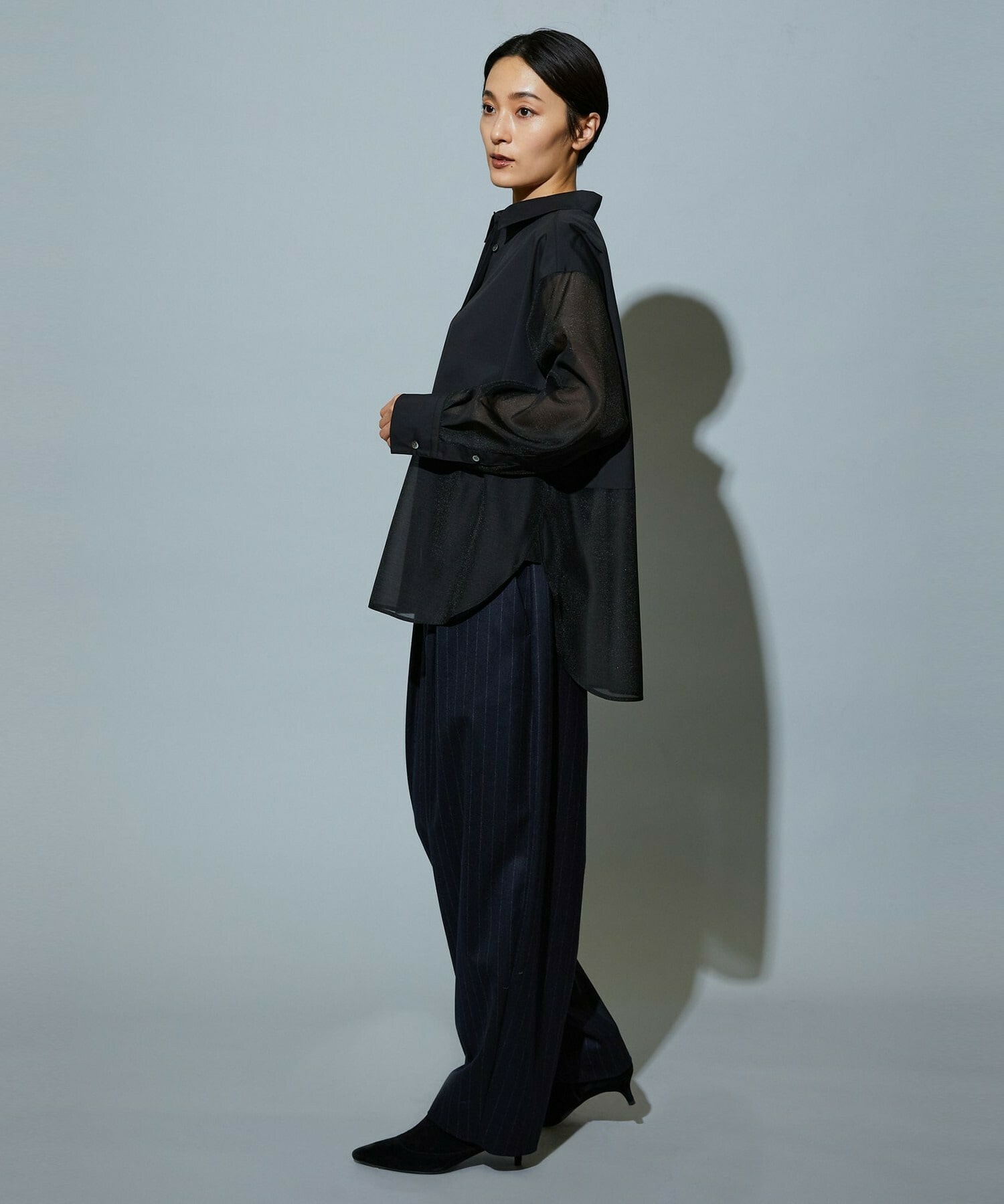 【MOGA】スタイリスト戸野塚かおるコラボ ファンクショナルブロードシャツ 詳細画像 ブラック 11