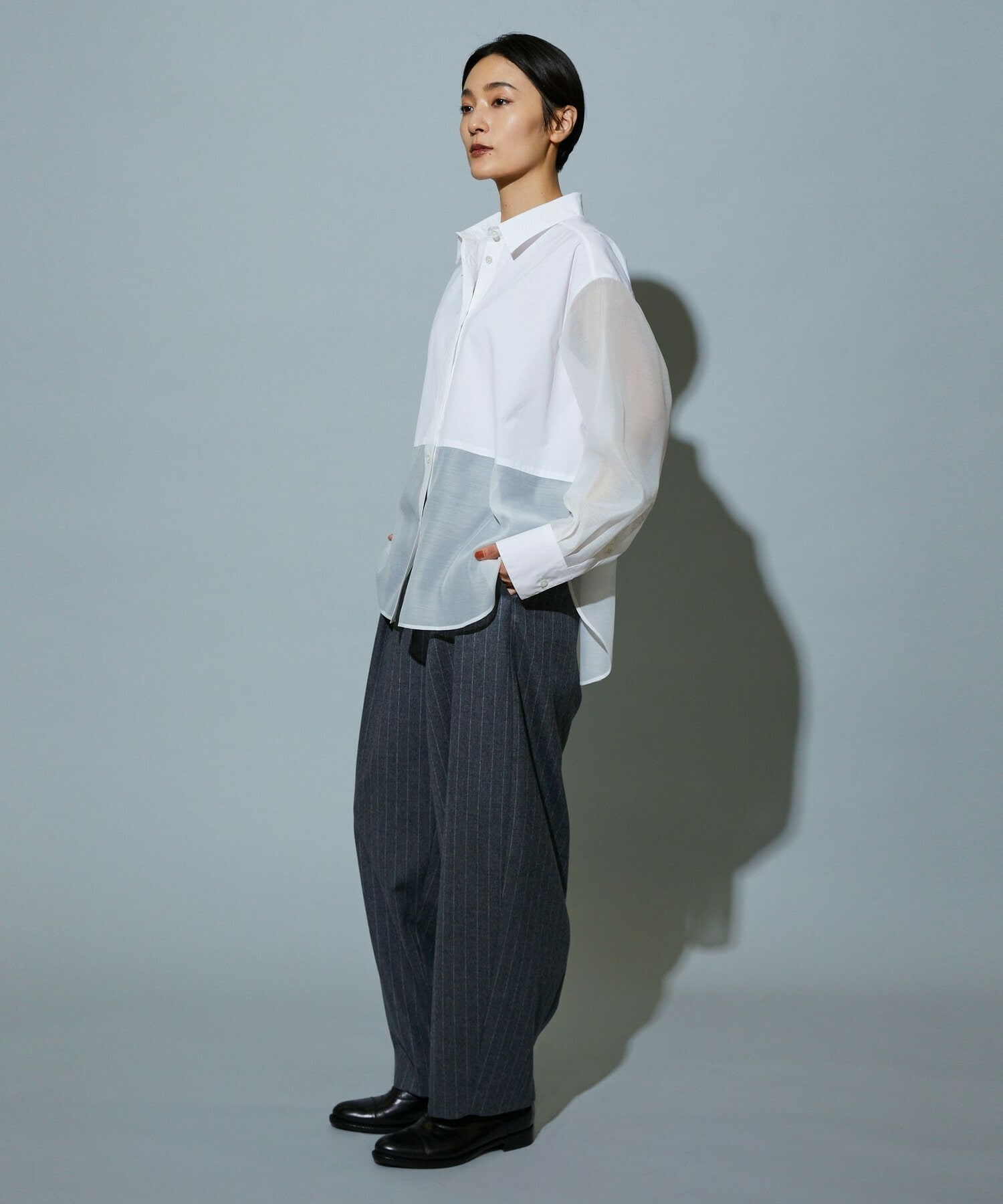 【MOGA】スタイリスト戸野塚かおるコラボ ファンクショナルブロードシャツ 詳細画像 ブラック 16