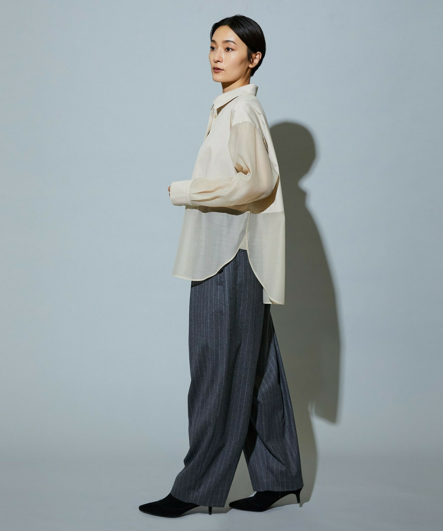 【MOGA】スタイリスト戸野塚かおるコラボ ファンクショナルブロードシャツ 詳細画像 ブラック 4