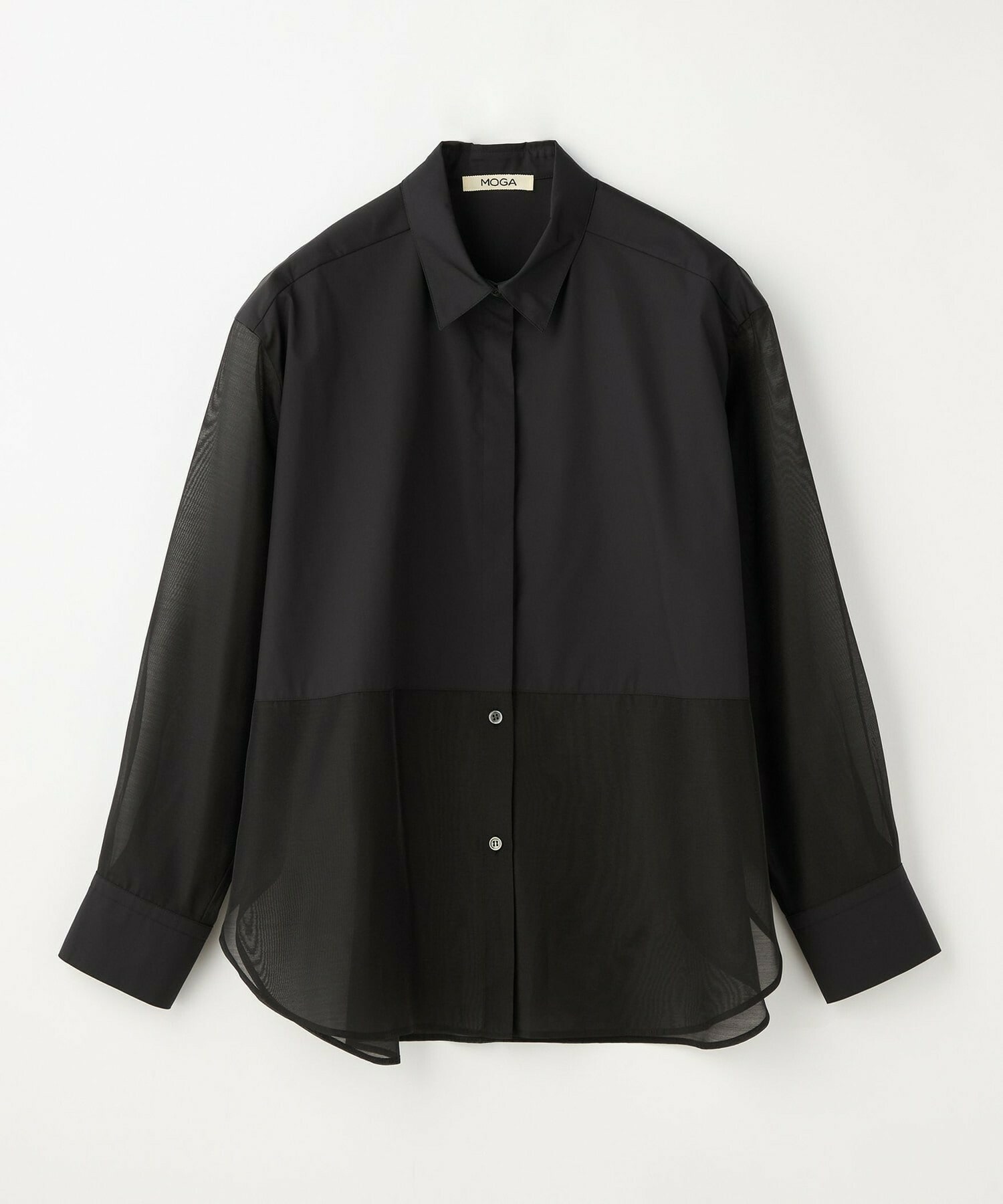 【MOGA】スタイリスト戸野塚かおるコラボ ファンクショナルブロードシャツ 詳細画像 ブラック 2