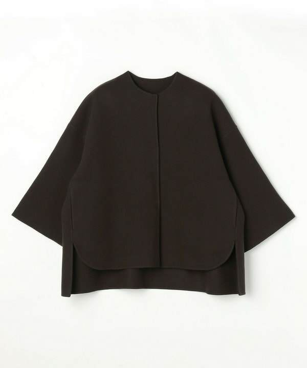 ［eclat 2025年12月号掲載商品］スタイリスト戸野塚かおるコラボ メルトンハーフコート 詳細画像 ブラウン 2