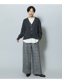 【MOGA】WORLD Vネックカーディガン 詳細画像 チャコールグレー 1