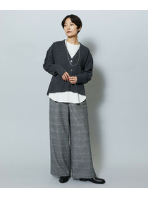 【MOGA】WORLD Vネックカーディガン 詳細画像 チャコールグレー 2
