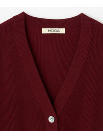 【MOGA】WORLD Vネックカーディガン 詳細画像 チャコールグレー 25