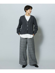 【MOGA】WORLD Vネックカーディガン 詳細画像 チャコールグレー 6