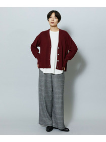 【MOGA】WORLD Vネックカーディガン 詳細画像 チャコールグレー 8