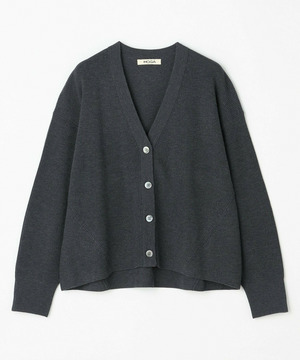 【MOGA】WORLD Vネックカーディガン 詳細画像 チャコールグレー 2