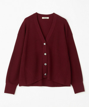 【MOGA】WORLD Vネックカーディガン 詳細画像 ボルドー 2