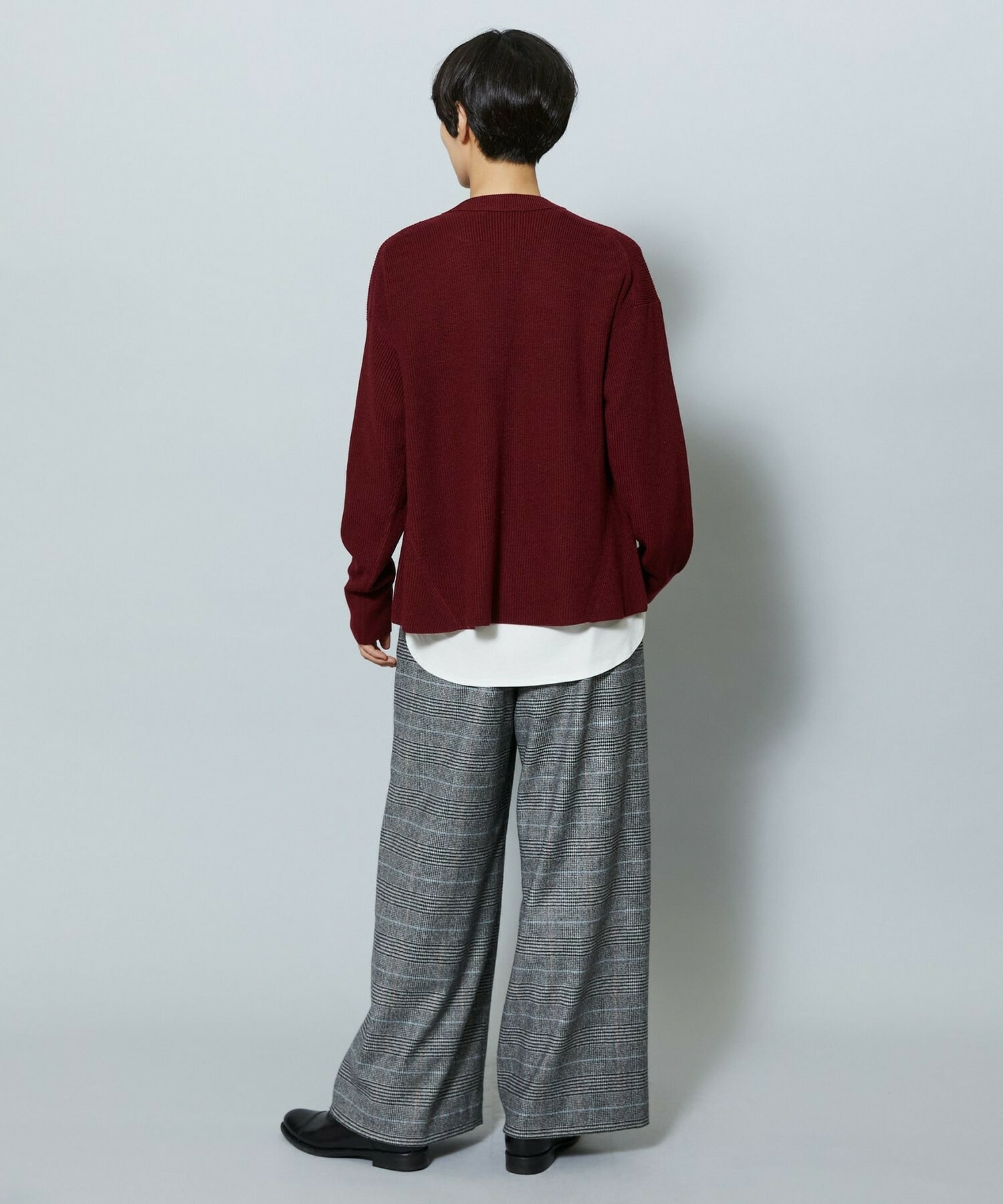 【MOGA】WORLD Vネックカーディガン 詳細画像 チャコールグレー 11