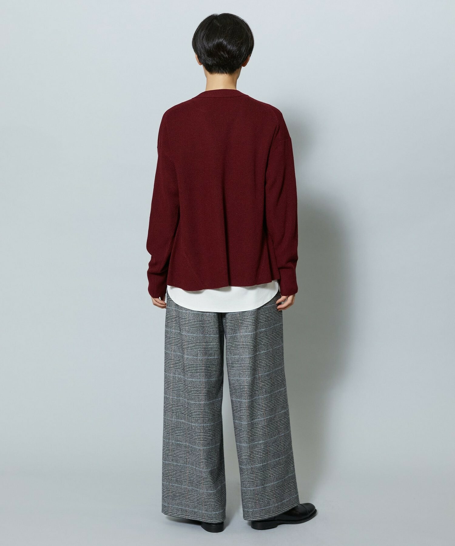 【MOGA】WORLD Vネックカーディガン 詳細画像 チャコールグレー 12