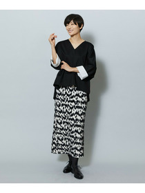 【MOGA】フェザーレオパードニットタイトスカート 詳細画像 サックスブルー 10