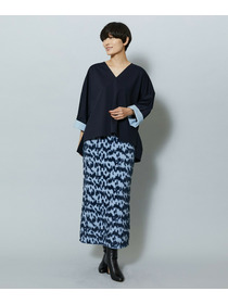 【MOGA】フェザーレオパードニットタイトスカート 詳細画像 サックスブルー 12