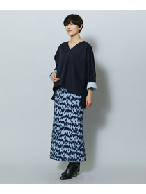 【MOGA】フェザーレオパードニットタイトスカート 詳細画像 サックスブルー 13