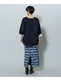 【MOGA】フェザーレオパードニットタイトスカート 詳細画像 サックスブルー 14