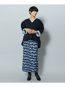 【MOGA】フェザーレオパードニットタイトスカート 詳細画像 サックスブルー 16