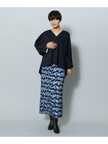 【MOGA】フェザーレオパードニットタイトスカート 詳細画像 サックスブルー 17