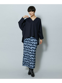 【MOGA】フェザーレオパードニットタイトスカート 詳細画像 サックスブルー 19