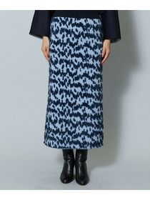 【MOGA】フェザーレオパードニットタイトスカート 詳細画像 サックスブルー 20