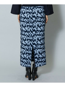 【MOGA】フェザーレオパードニットタイトスカート 詳細画像 サックスブルー 22