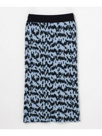 【MOGA】フェザーレオパードニットタイトスカート 詳細画像 サックスブルー 23