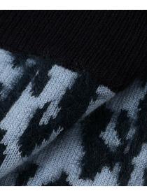 【MOGA】フェザーレオパードニットタイトスカート 詳細画像 サックスブルー 28