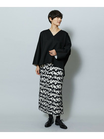 【MOGA】フェザーレオパードニットタイトスカート 詳細画像 サックスブルー 7