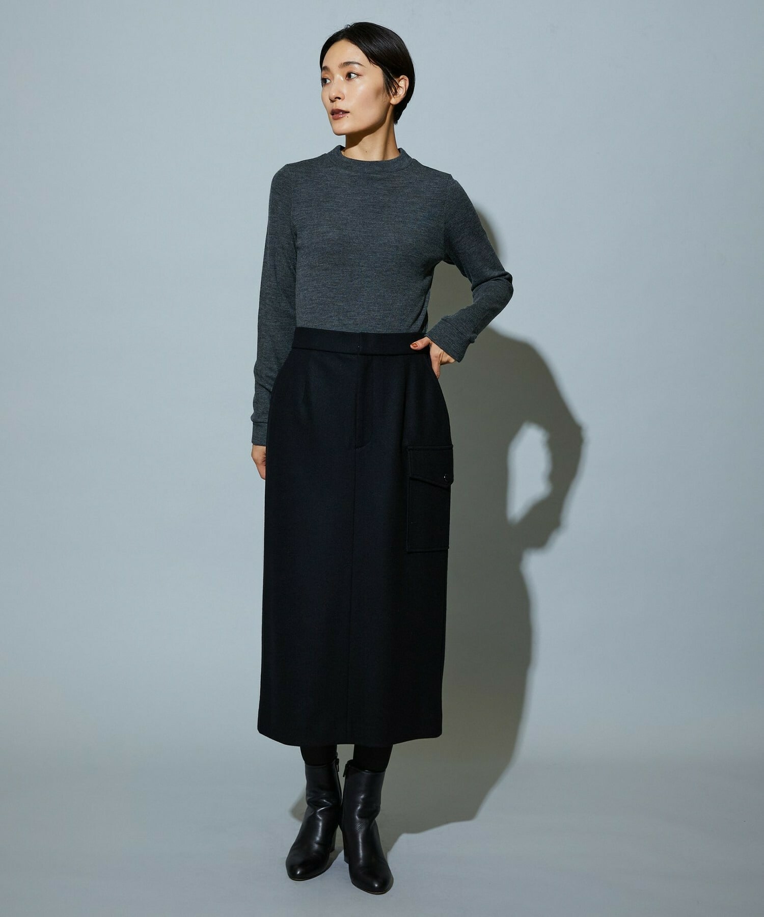 【MOGA】BEAUTIFULリブライクニット 詳細画像 ブラック 1