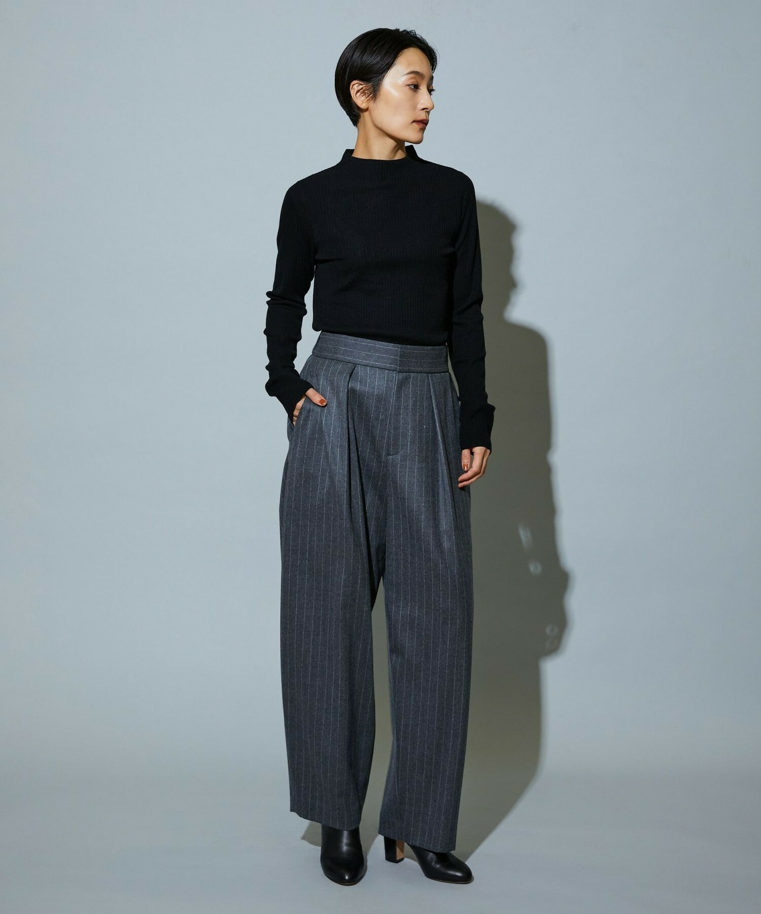 【MOGA】BEAUTIFULリブライクニット 詳細画像 ブラック 13