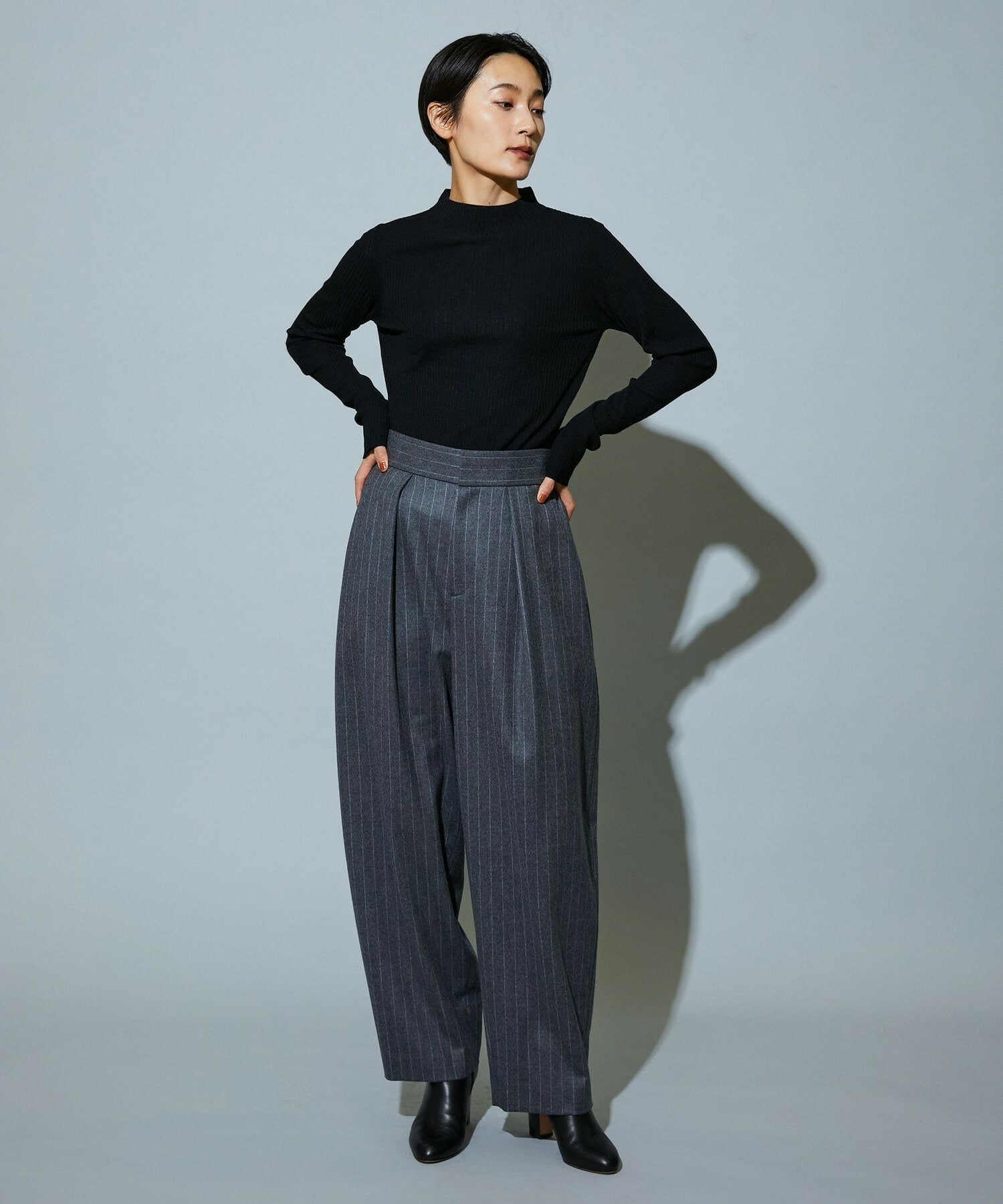 【MOGA】BEAUTIFULリブライクニット 詳細画像 ブラック 7