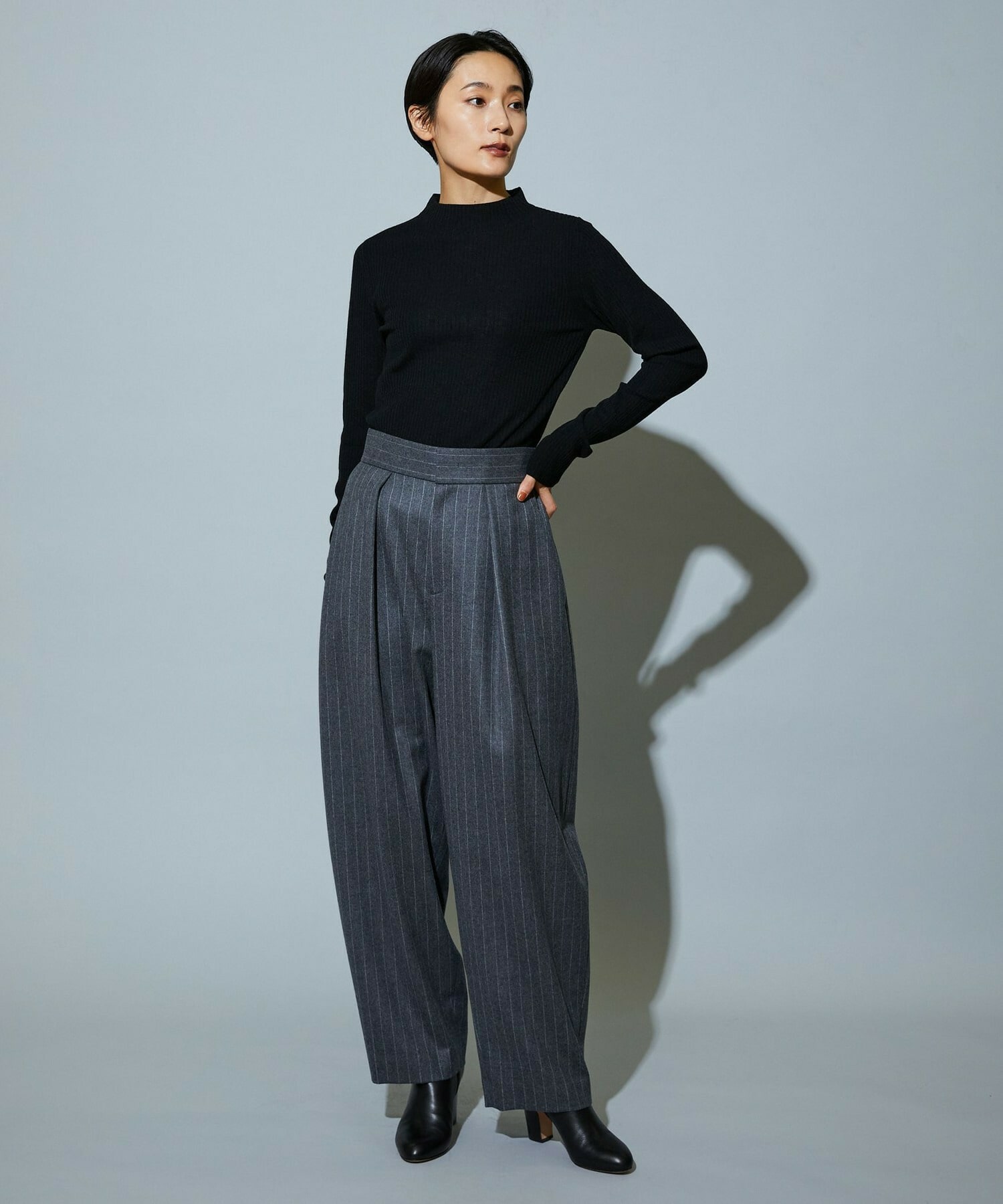 【MOGA】BEAUTIFULリブライクニット 詳細画像 ブラック 8