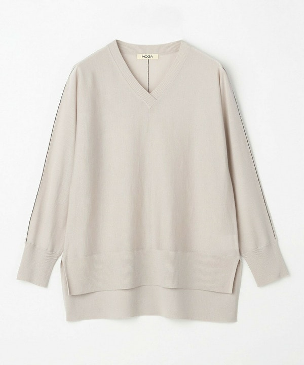 EMPIREドルマンスリーブVネックニット 詳細画像 グレー系その他 1