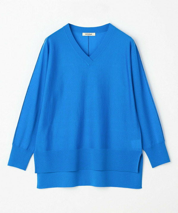 EMPIREドルマンスリーブVネックニット 詳細画像 ブルー 2