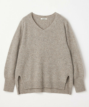 【MOGA】クーマラムカシミヤＶネックニット 詳細画像 ブラウン系その他 2