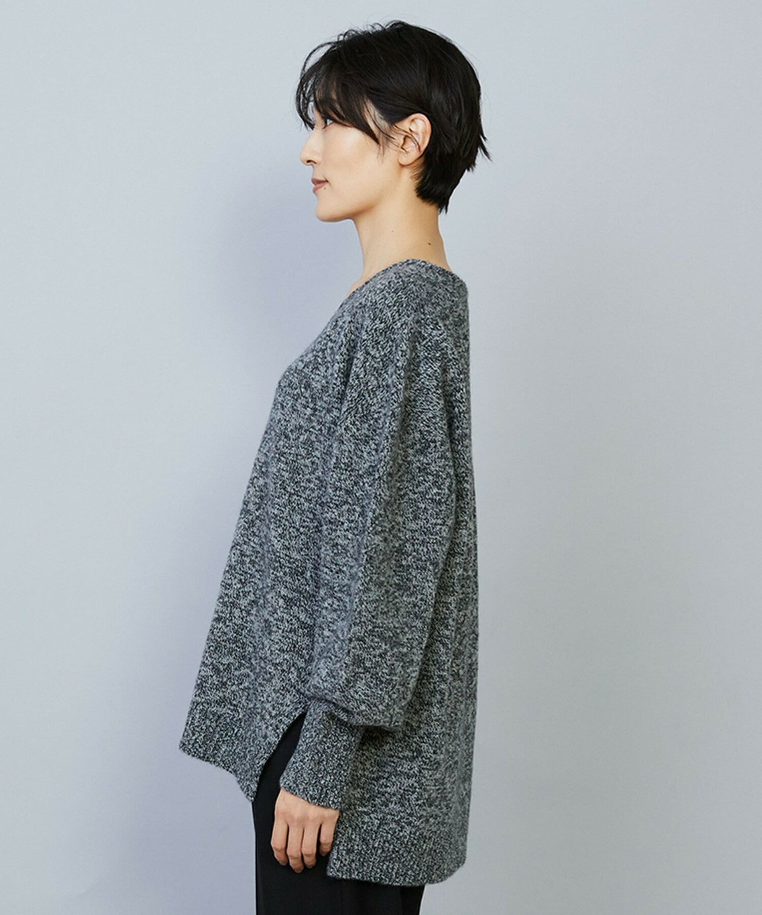 【MOGA】クーマラムカシミヤＶネックニット 詳細画像 グレー系その他 21