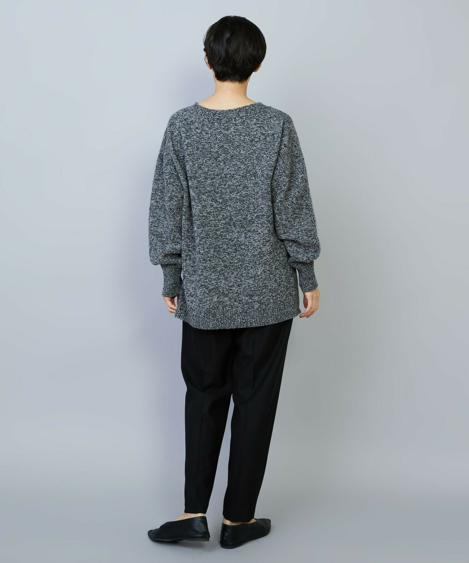 【MOGA】クーマラムカシミヤＶネックニット 詳細画像 グレー系その他 5