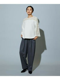 【MOGA】スタイリスト戸野塚かおるコラボ ソフトダンボールレースコンビトップス 詳細画像 ブラック 1