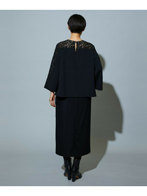 【MOGA】スタイリスト戸野塚かおるコラボ ソフトダンボールレースコンビトップス 詳細画像 ブラック 16