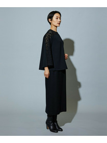 【MOGA】スタイリスト戸野塚かおるコラボ ソフトダンボールレースコンビトップス 詳細画像 ブラック 18