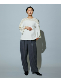 【MOGA】スタイリスト戸野塚かおるコラボ ソフトダンボールレースコンビトップス 詳細画像 ブラック 2