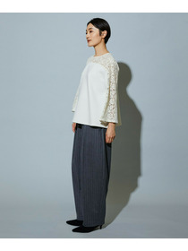 【MOGA】スタイリスト戸野塚かおるコラボ ソフトダンボールレースコンビトップス 詳細画像 ブラック 4